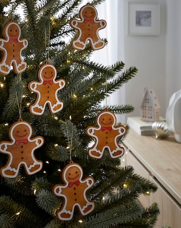 Set of 6 Gingerbread Hanging Tree Decorations
