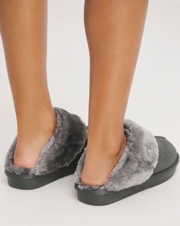 Albza Suede Closed Toe Slippers - Extra Wide Fit (EEE)