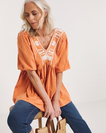 Julipa Pure Cotton Puff Sleeve Top
