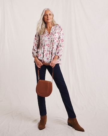 Julipa Printed Pintuck Blouse
