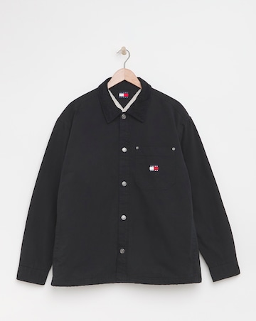 Tommy Jeans Black Canvas Cord Overshirt - Black