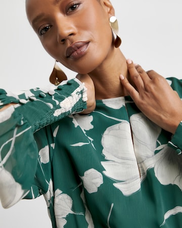Joanna Hope Long Sleeve Maxi Dress With Keyhole