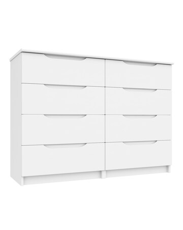 Sorrento High Gloss Assembled 4 plus 4 Drawer Chest