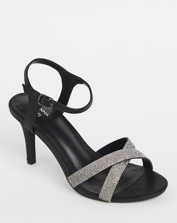 Joanna Hope Diamante Crossover Heeled Sandal Extra Wide EEE Fit