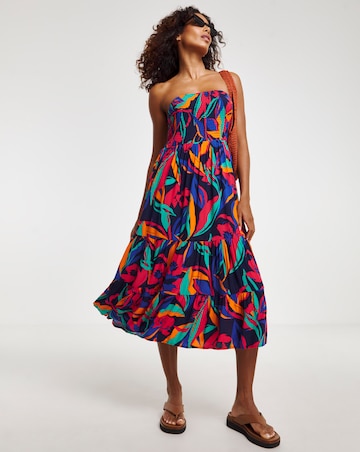 Crinkle Bandeau Beach Dress