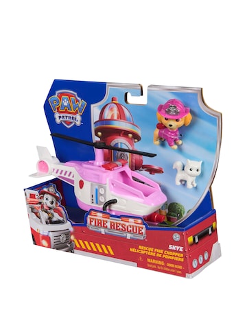Paw Patrol Fire Rescue Vehicle Skye with Rescue Fire Chopper