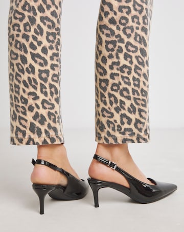 Simply Be Aspen Pointed Toe Slingback Shoes - Extra Wide Fit (EEE)