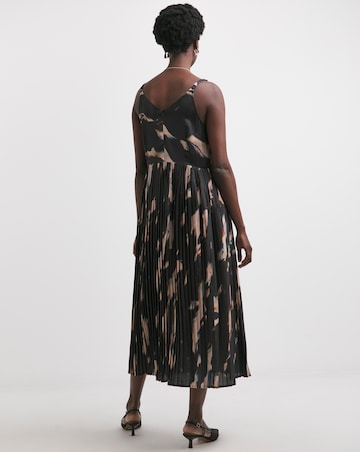 Satin Pleated Cami Dress
