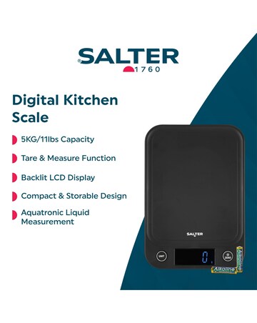 Salter Toronto 5kg Electronic Scale - Black