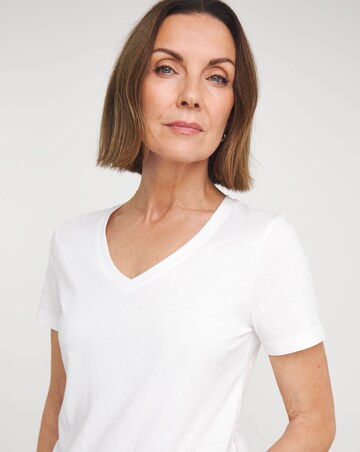 Pure Cotton 2 Pack V Neck Short Sleeve T-Shirt