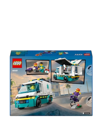 LEGO City Emergency Ambulance Toy Set with Minifigures 60451