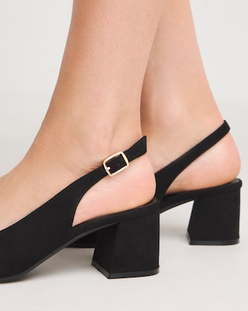 Henrietta Flexi Sole Block Heel Slingback Shoe Extra Wide EEE fit