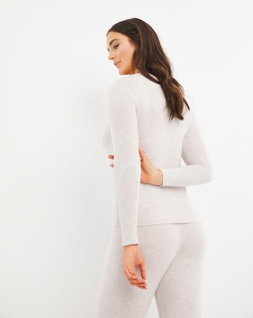 Pretty Secrets (2 Pack) Thermal Long Sleeve Tops Oatmeal/Grey