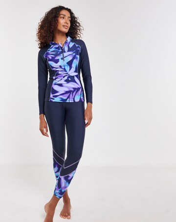 Sports Swim Zip Up Rash Guard