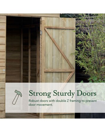 4LIFE Pent Shed 8x6 - Single Door - No Windows (Home Delivery)