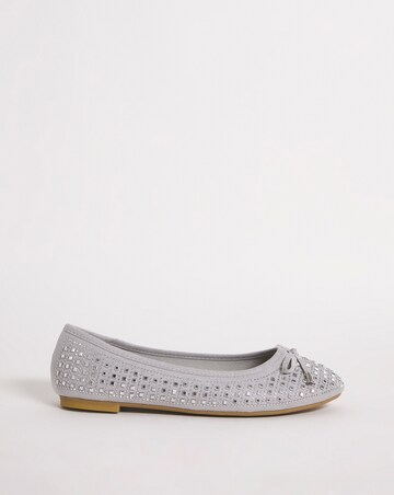Charlize Embellished Ballerina Shoes - Extra Wide Fit (EEE)