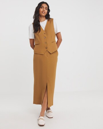 Linen Button Front Waistcoat