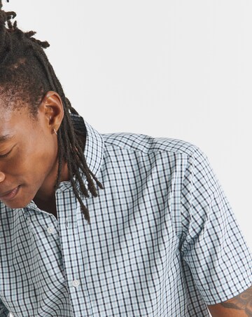 Short Sleeve Check Oxford Shirt Long