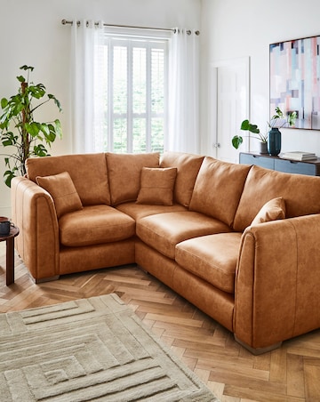 Gray & Osbourn Goliath Faux Leather Left Hand Corner Sofa