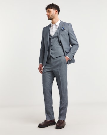 Lewis Blue Puppytooth Waistcoat