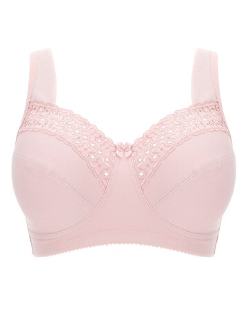 Miss Mary of Sweden Broderie Anglaise Cotton Non Wired Bra Pink
