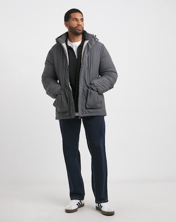 Charcoal Wadded Pocket Jacket