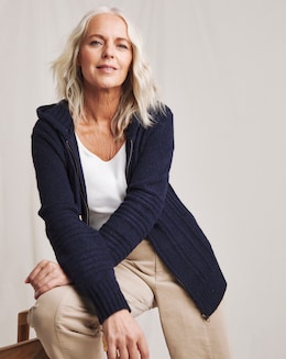 Julipa Hooded Zip Up Cardigan