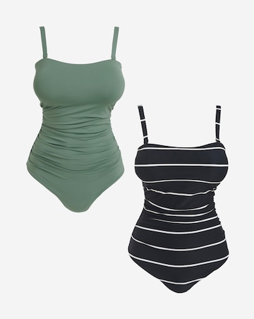 MAGISCULPT Firm Control 2 Pack Bandeau Swimsuits