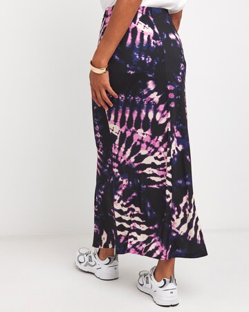 Printed Jersey Pull On Maxi Slip Skirt