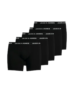 Jack &amp; Jones Huey Boxers 5 Pack - Black