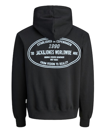 Jack & Jones York Logo Hoodie - Black