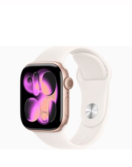 Apple Watch Series 11 GPS + Cellular 42mm - Rose Gold Aluminium/Light Blush Sport Band - S/M