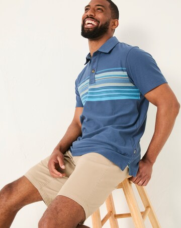 FatFace Perranporth Stripe Polo - Blue