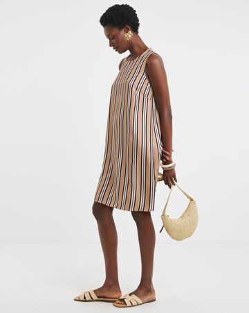 Stripe Sleeveless Shift Dress