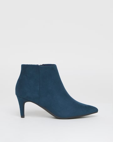 Cairns Kitten Heel Pointed Toe Ankle Boot - Wide Fit (E)