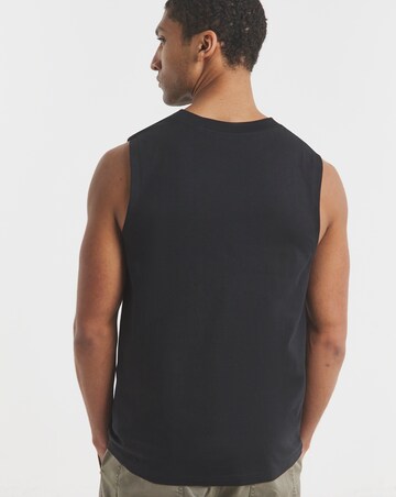 Pure Cotton Tank Vest- Black