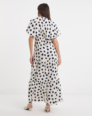 Cape Detail Maxi Dress