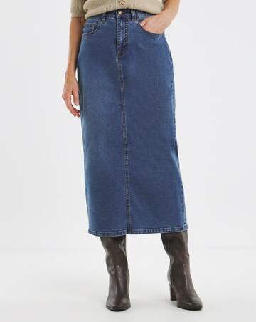 24/7 Mid Blue Maxi Skirt
