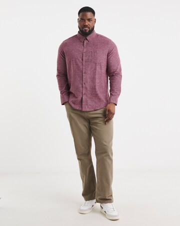 Wine Textured Flannel Shirt