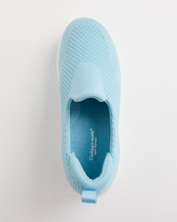 Cushion Walk Denim Arch Support Slip On Trainers - Extra Wide Fit (EEE)