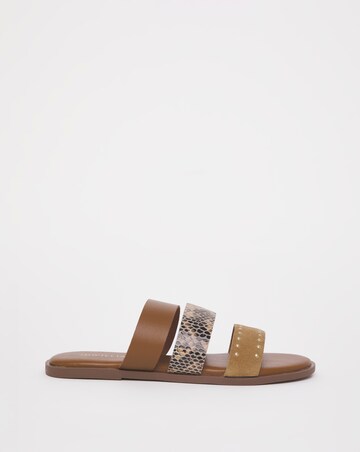 3 Strap Leather Mule E Fit