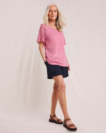 Julipa Crochet Pure Cotton Sleeve T-Shirt