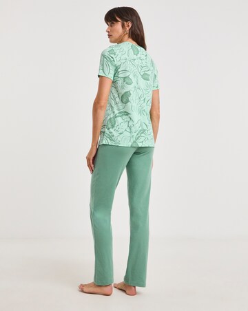 Value Pyjama Set Leaf Print