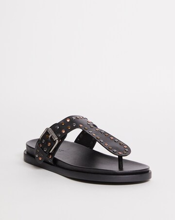 Leather Toe Post Sandal EEE Fit