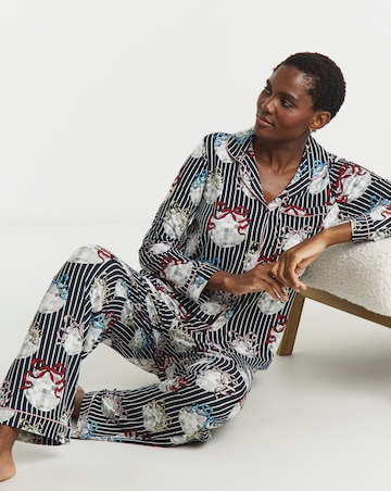 Chelsea Peers Jersey Button Up Disco Ball Print Pyjama Set