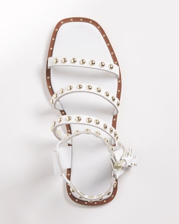 Leather Tassle Detail Sandal - Extra Wide Fit (EEE)