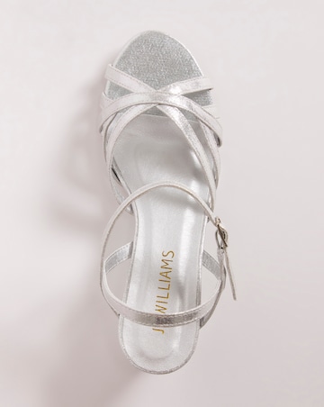 Peep Toe Wedge Occasion Sandal - Wide Fit (E)