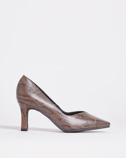 Heeled Court Shoe - Wide Fit (E)