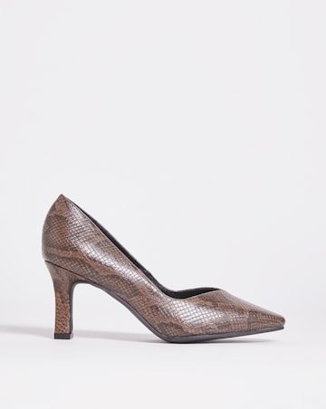 Heeled Court Shoe - Wide Fit (E)