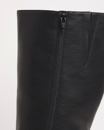 Eden Buckle Detail Knee High Boots - Wide Fit (E) & Curvy Calf